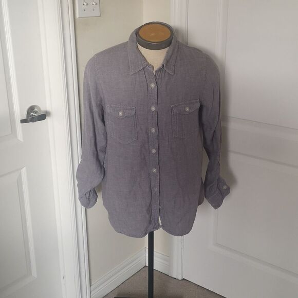 Coupe Ladies Button Down Long Sleeves Casual Shirt 2XL Gray - Picture 1 of 16